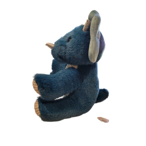 Suzzipals Coolable + Heatable Triceratops Dino Plush Weighted Bottom Dinosaur - Picture 3 of 7